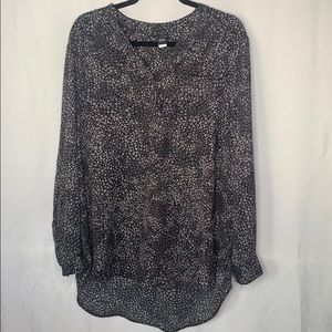 Torrid Black Leopard Print Blouse